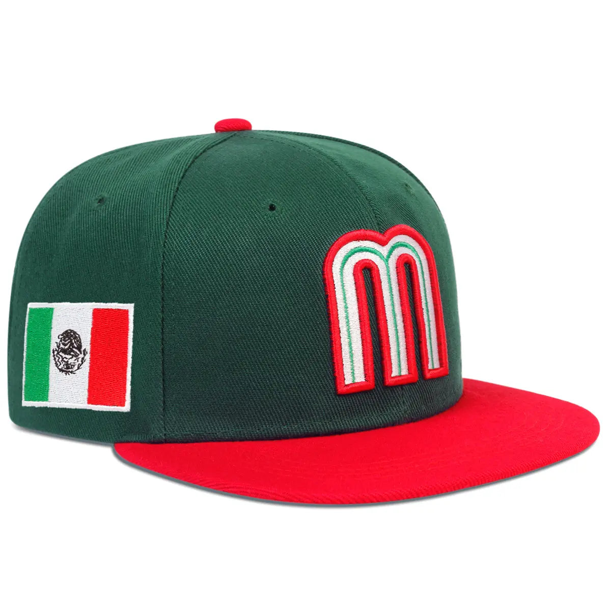 2026 Breathable Adjustable Baseball Cap, Unisex Mexico Flag Letter M Flat-Brimmed Cap, Casual Hip-Hop Street Style Dad Hats, Lightweight Design, Perfect for Sports, Travel and Daily Wear, Suitable for All Seasons