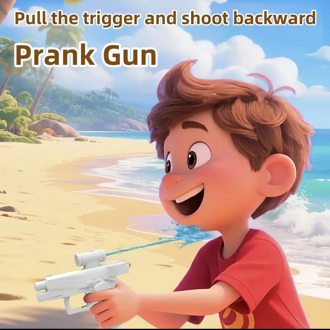 Double-Sided Prank Water Gun | Two-Way Reverse Spray Automatic Water Blaster | Large-Capacity Outdoor Water Cannon for Pool & Beach Summer Games