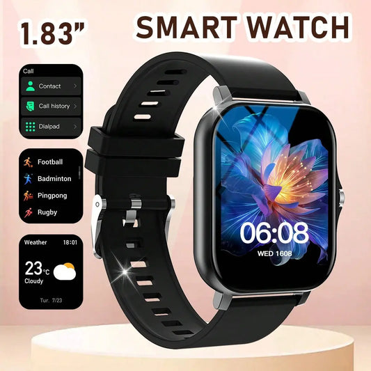 2026 US Spring Glow up Campaign: Smart Watch for Men Women 1.83" HD Touch Screen Bluetooth Fitness Tracker IP68 Waterproof Sports Watch Compatible with Iphone Android Samsung Step Counter Activity Tracker