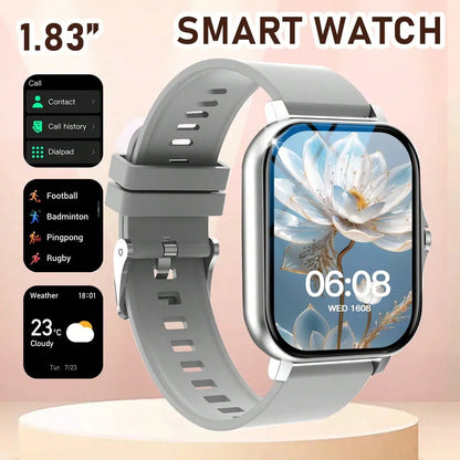 2026 US Spring Glow up Campaign: Smart Watch for Men Women 1.83" HD Touch Screen Bluetooth Fitness Tracker IP68 Waterproof Sports Watch Compatible with Iphone Android Samsung Step Counter Activity Tracker