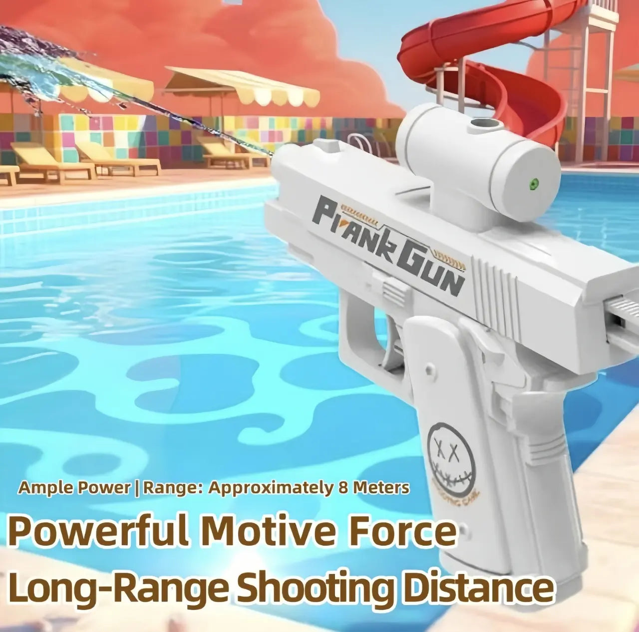 Double-Sided Prank Water Gun | Two-Way Reverse Spray Automatic Water Blaster | Large-Capacity Outdoor Water Cannon for Pool & Beach Summer Games