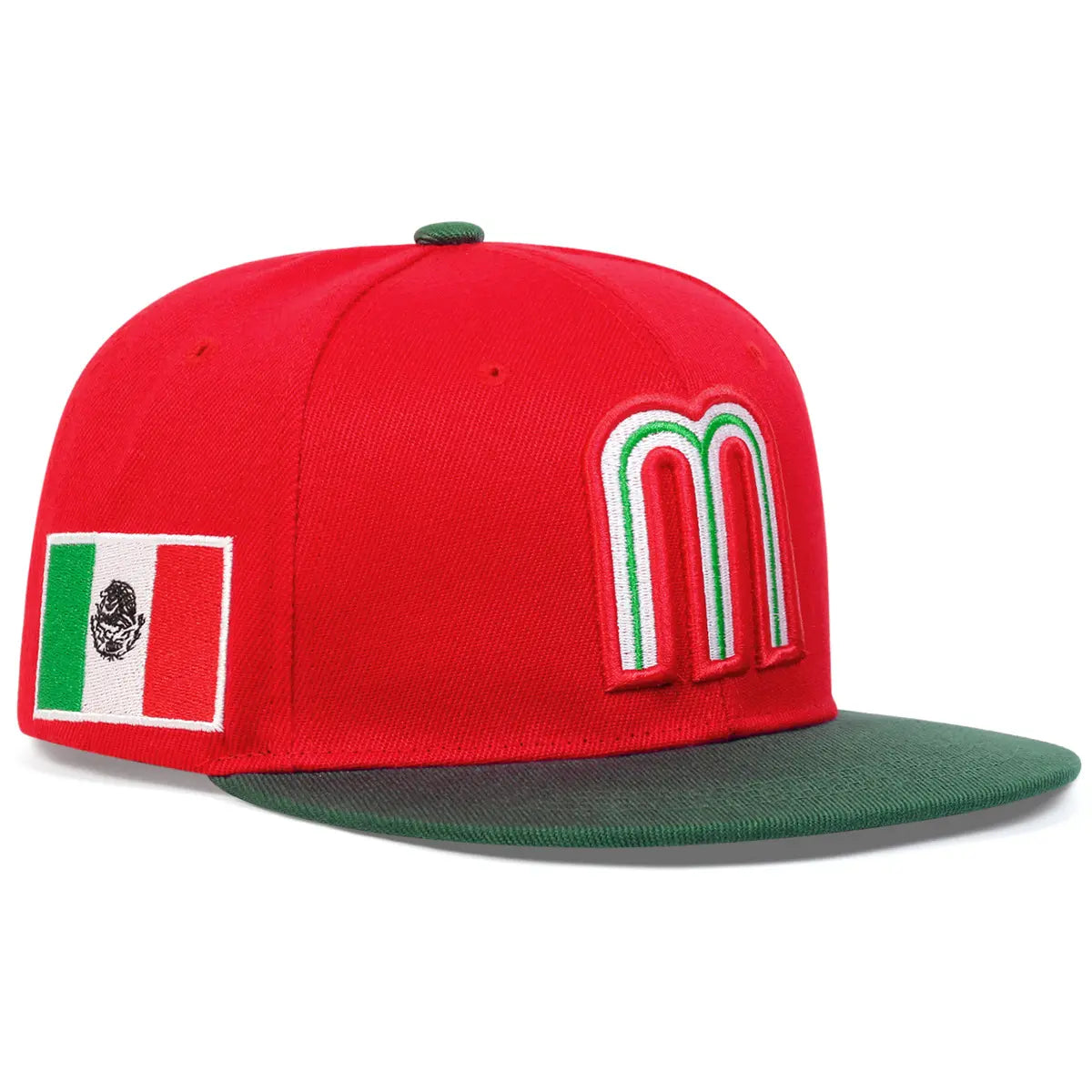 2026 Breathable Adjustable Baseball Cap, Unisex Mexico Flag Letter M Flat-Brimmed Cap, Casual Hip-Hop Street Style Dad Hats, Lightweight Design, Perfect for Sports, Travel and Daily Wear, Suitable for All Seasons