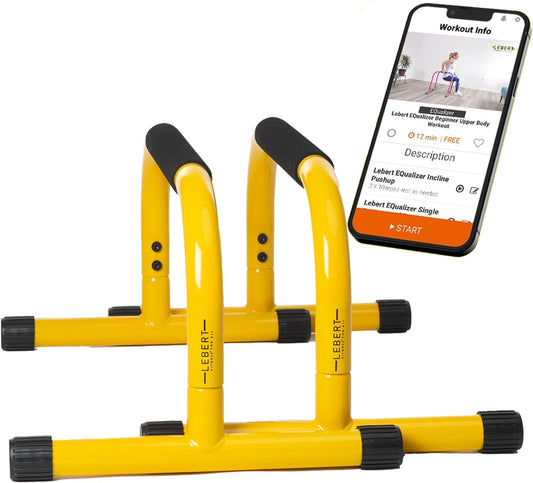 Fitness Parallette Push up Bars Dip Station Stand - Perfect for Home and Garage Gym Exercise Equipment - Gymnastics, Calisthenics, Strength Training Parallel Bars for Men and Women