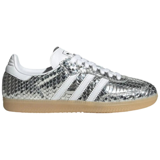 Adidas Samba OG Patent Snakeskin Silver Metallic IH9016 Women'S Fashion Shoes New