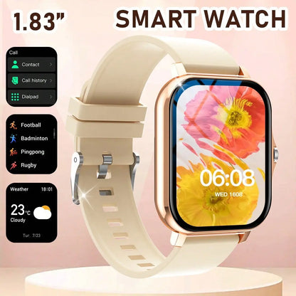 2026 US Spring Glow up Campaign: Smart Watch for Men Women 1.83" HD Touch Screen Bluetooth Fitness Tracker IP68 Waterproof Sports Watch Compatible with Iphone Android Samsung Step Counter Activity Tracker