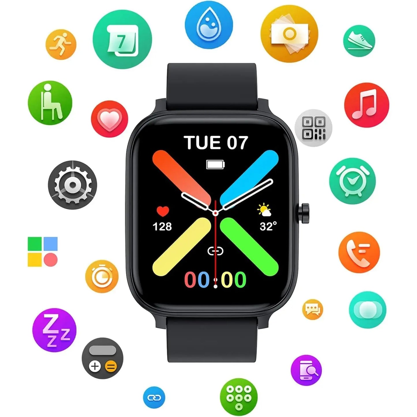 2026 US Spring Glow up Campaign: Smart Watch for Men Women 1.83" HD Touch Screen Bluetooth Fitness Tracker IP68 Waterproof Sports Watch Compatible with Iphone Android Samsung Step Counter Activity Tracker